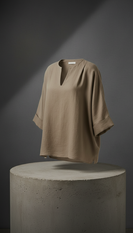 Earthy Taupe Blouse in a new setting