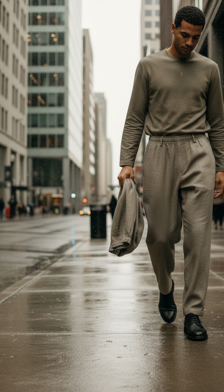 Relaxed Fit Linen Pants in use