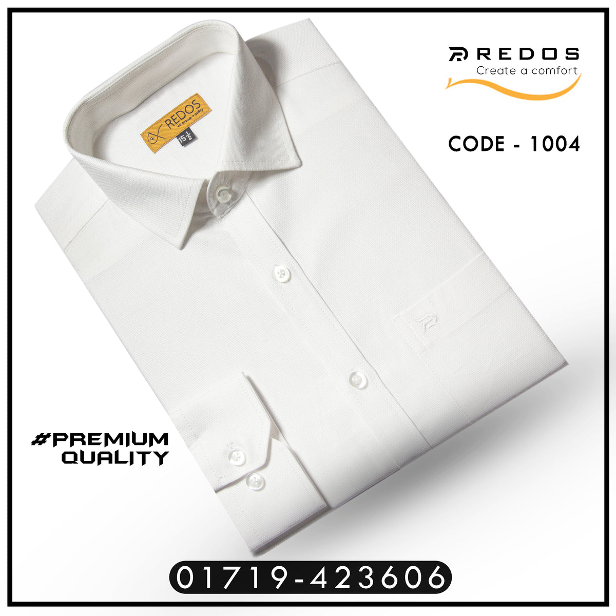 white Fancy Supima Check Shirt